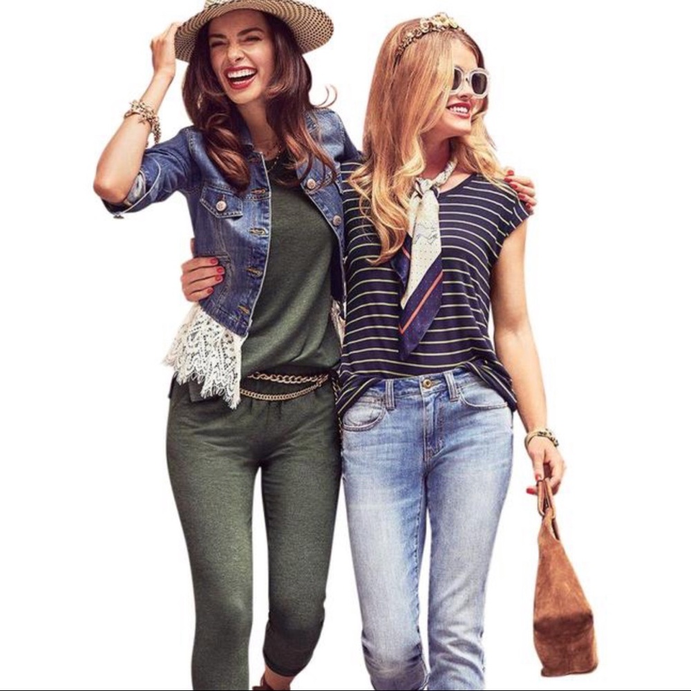 CAbi Dakota Denim Jean Jacket w/ removable lace